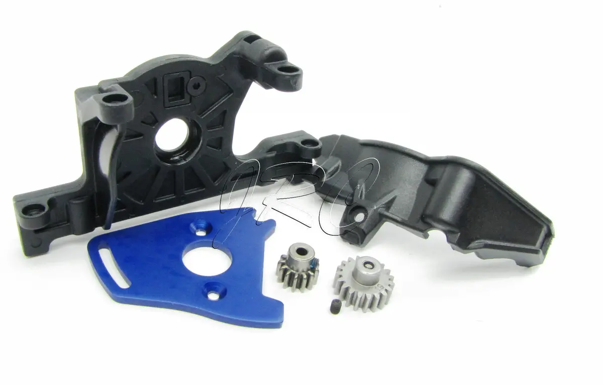 Rustler Ultimate - Motor Mount Cover Pinion Gear 11T Blue Traxxas 67097-4 1
