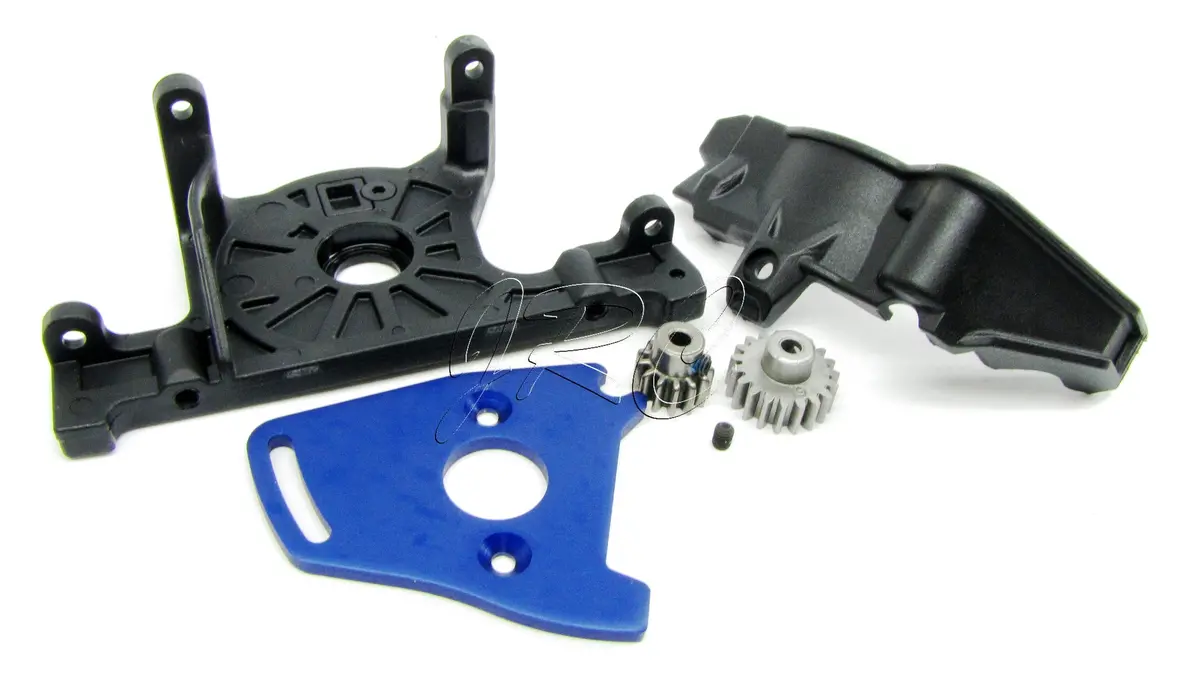 Rustler Ultimate - Motor Mount Cover Pinion Gear 11T Blue Traxxas 67097-4 2