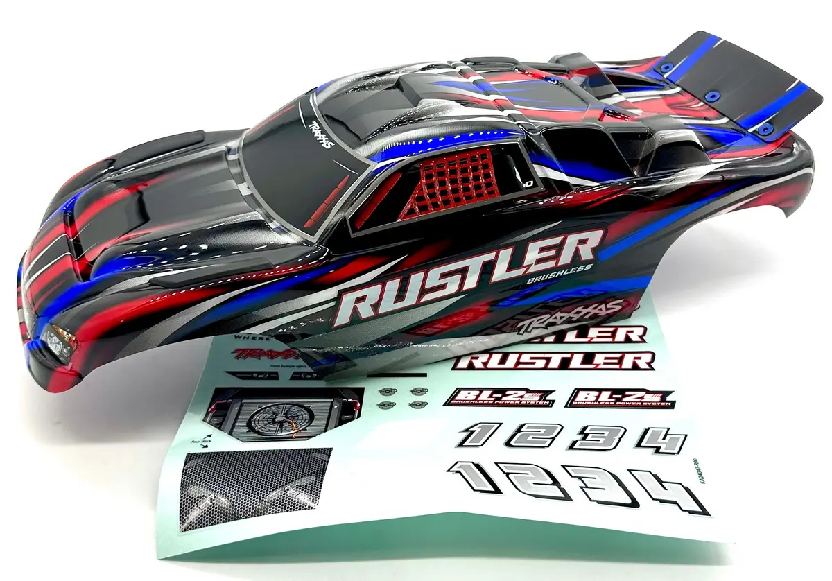 Rustler 2Wd Bl-2S Body (Red) Cover Shell Painted Clipless 37354-4 1