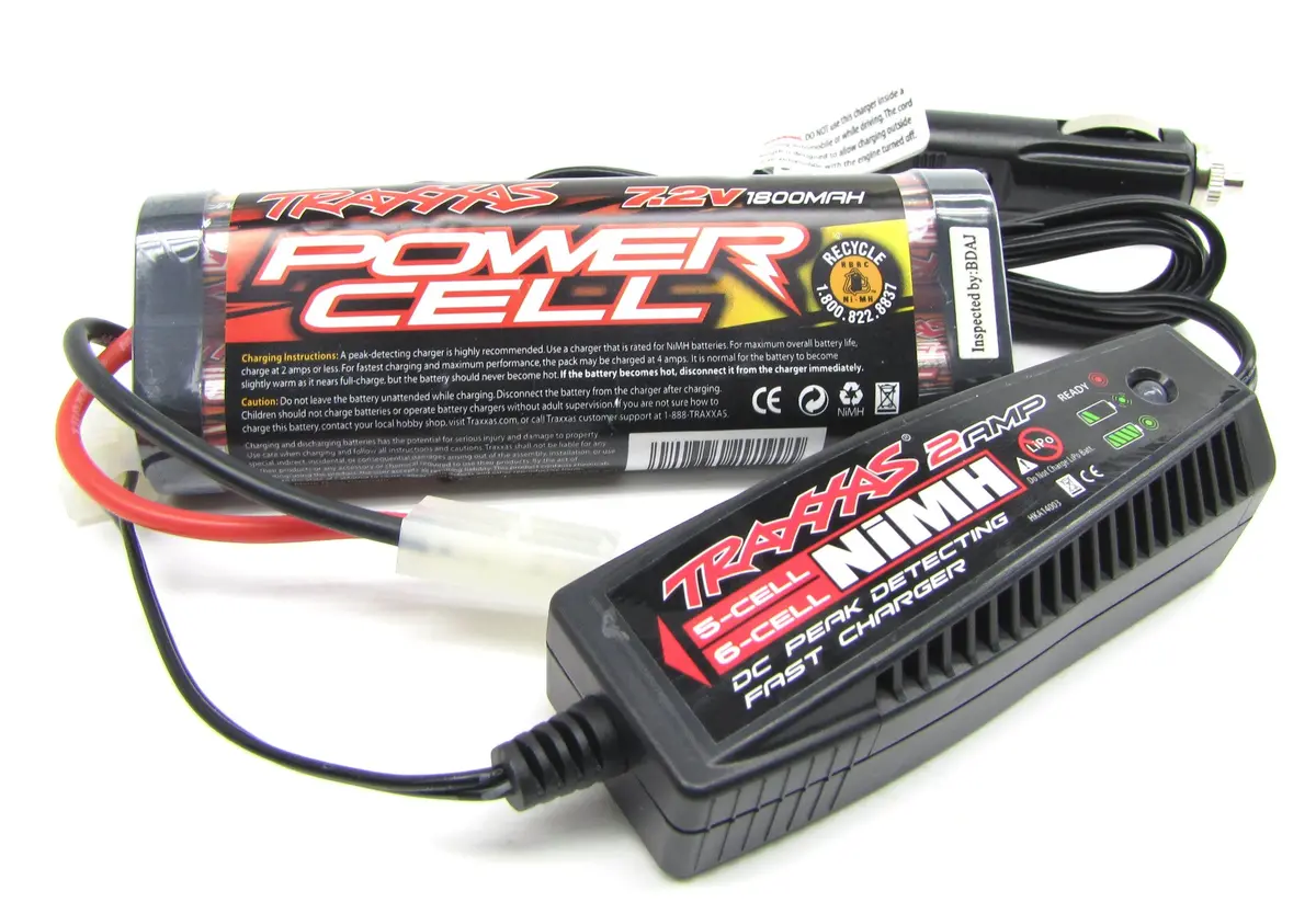 Revo 3.3 Ez-Start Battery & 2 Amp Charger T-Maxx 1800 Mah 7.2V 53097-3 1