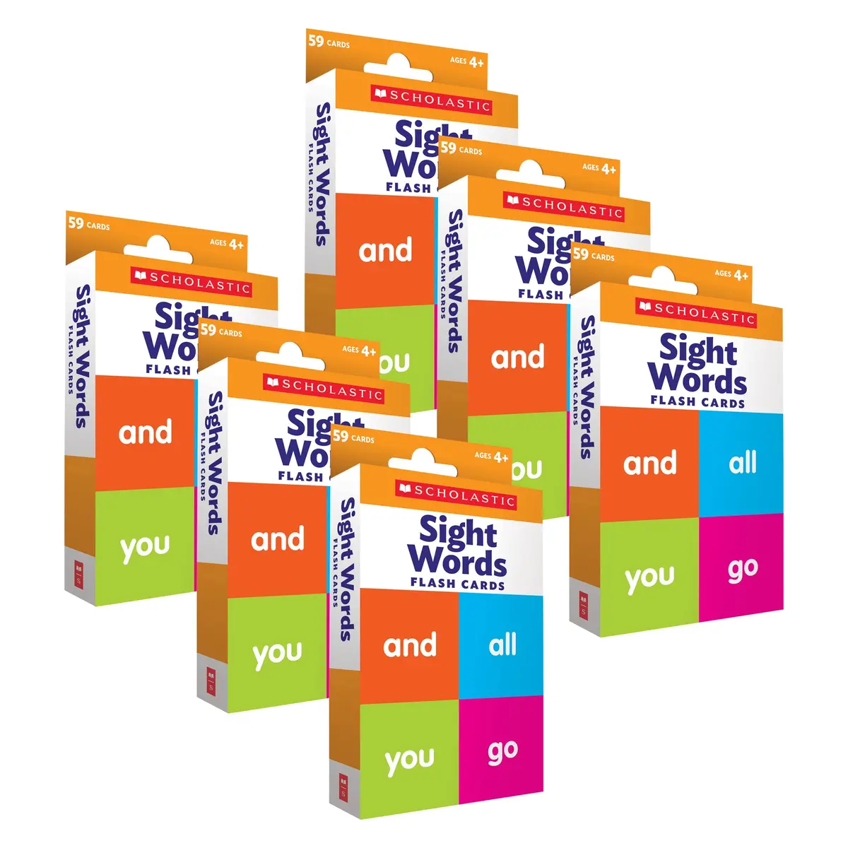 Scholastic Teaching Solutions Flash Cards - Sight Words Set For Pk-3, 6 Packs 1