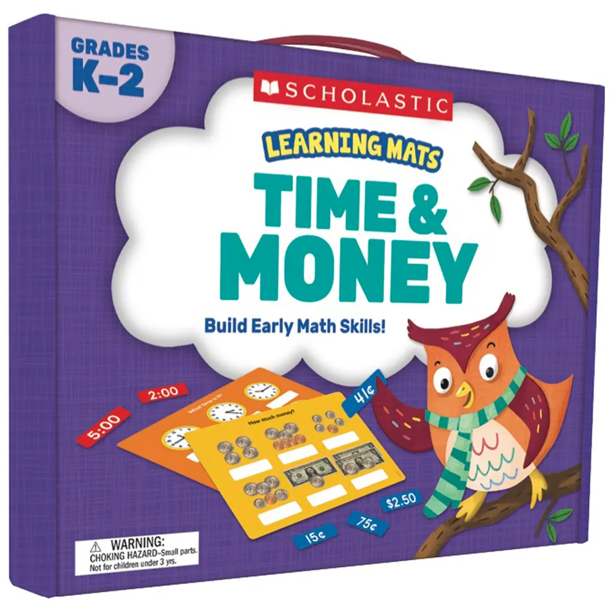 Scholastic Time & Money Learning Mats - Vibrant Educational Game For Grades K-2 1
