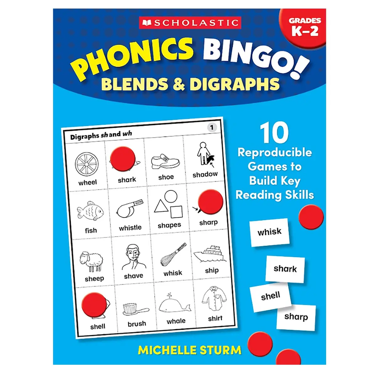 Scholastic Teaching Solutions Phonics Bingo - Blends & Digraphs Game 1
