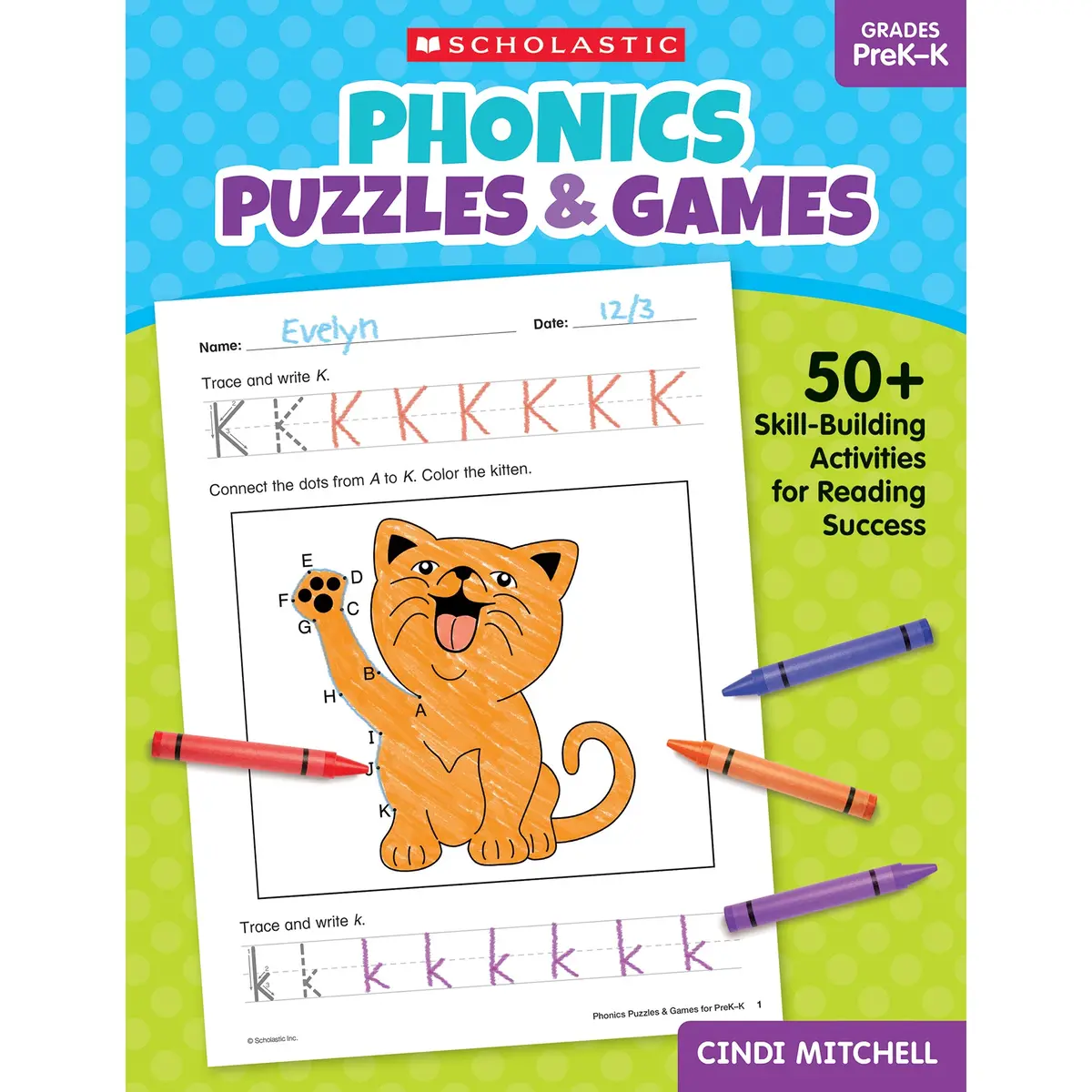 Scholastic Phonics Puzzles & Games - Prek-K Activity Book 1