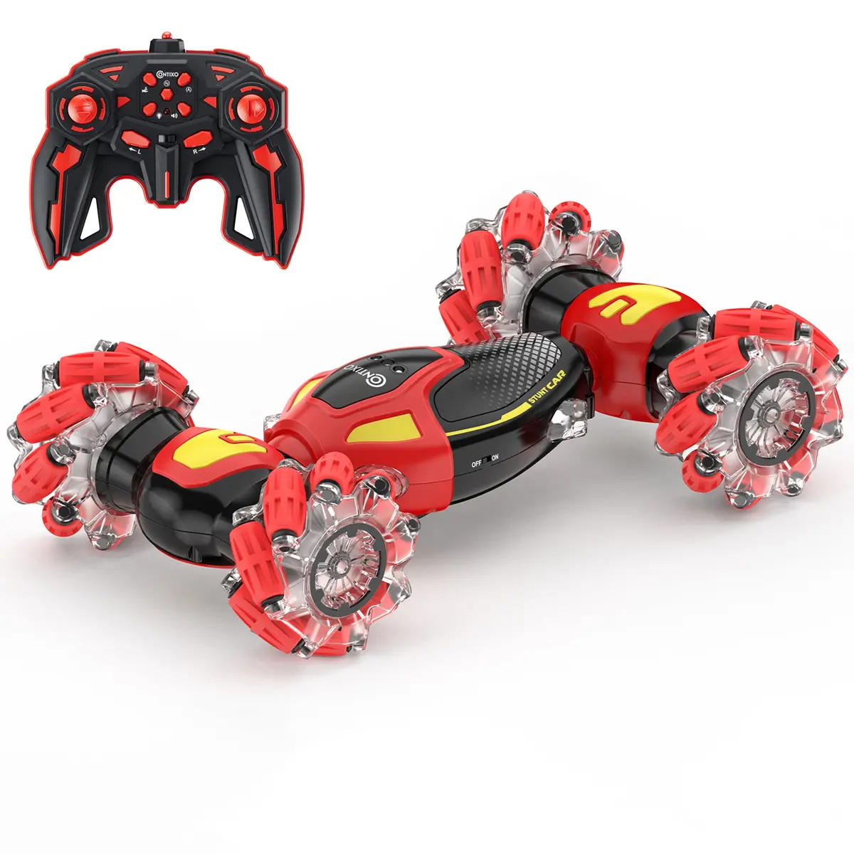 Contixo Cobra Speed Crawler Rc Stunt Car - Red - 4Wd Off-Road & Gesture Control 1