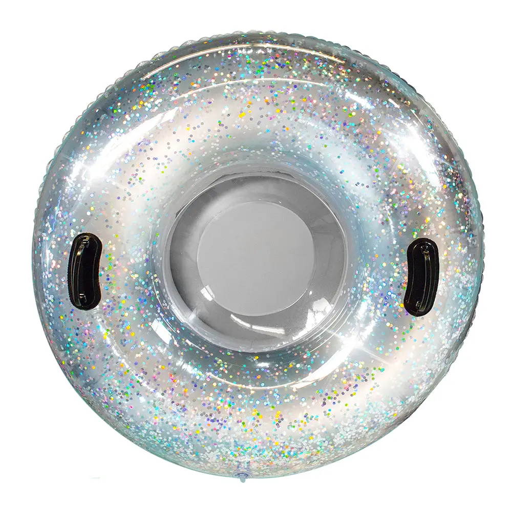 42-Inch Snowcandy Glitter Snow Tube - Dazzling Silver 1