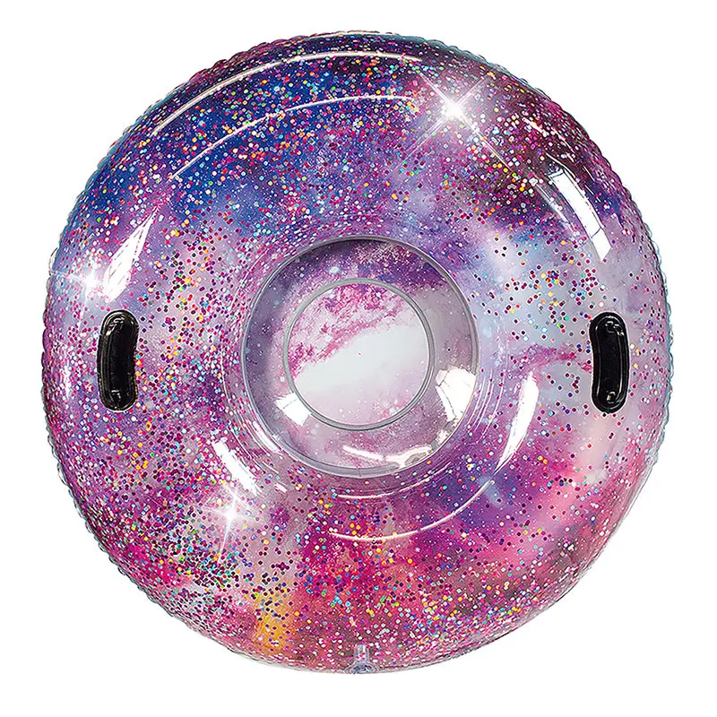 48-Inch Galaxy Glitter Snow Tube - Deep Space Pink Glitter 1