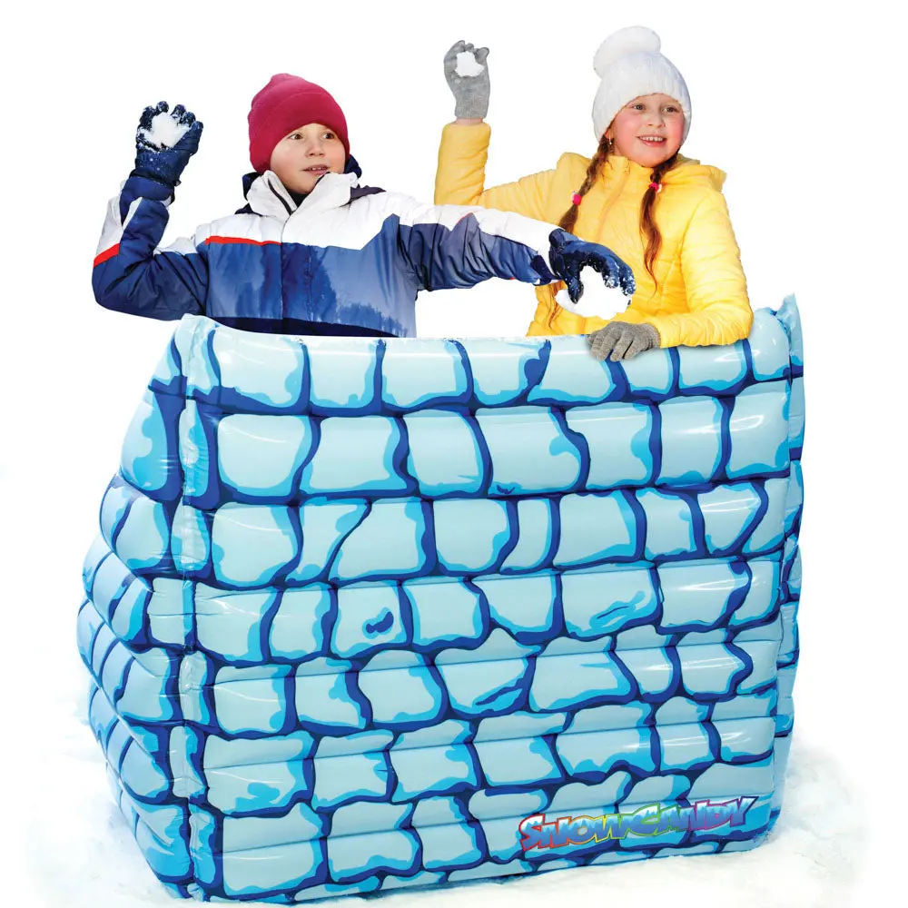 Arctic Fortress Inflatable Snow Bunker - Ultimate Snowball Shield 1