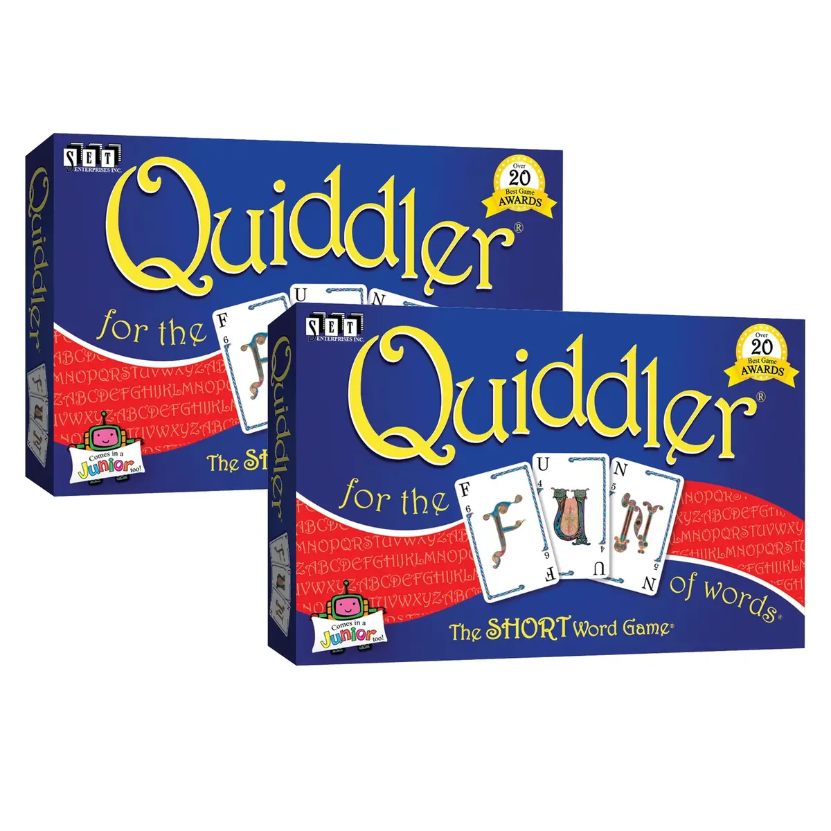 Set Family Games Quiddler Dual Word Card Game Pack 1