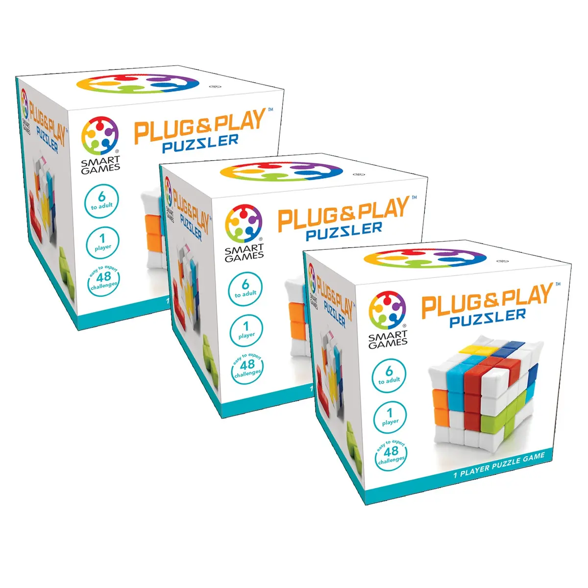 Smartgames Plug & Play Puzzler 3-Pack - 48 Challenges 1