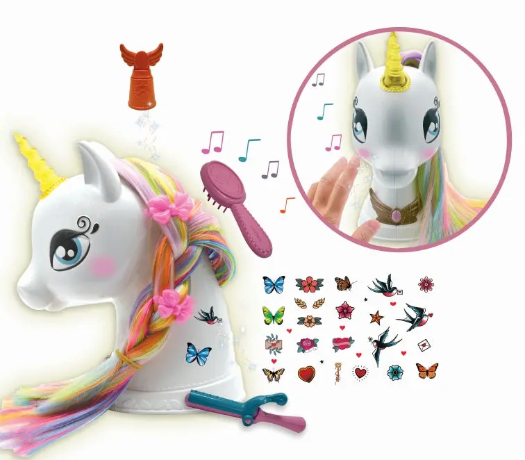 Lexibook Interactive Unicorn Styling Head - Magical Playset 1