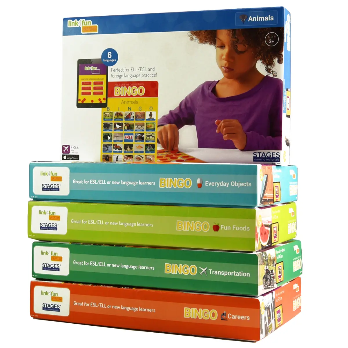 Stages Learning Bingo Games Set - Picture Recognition - Multilingual Play 1