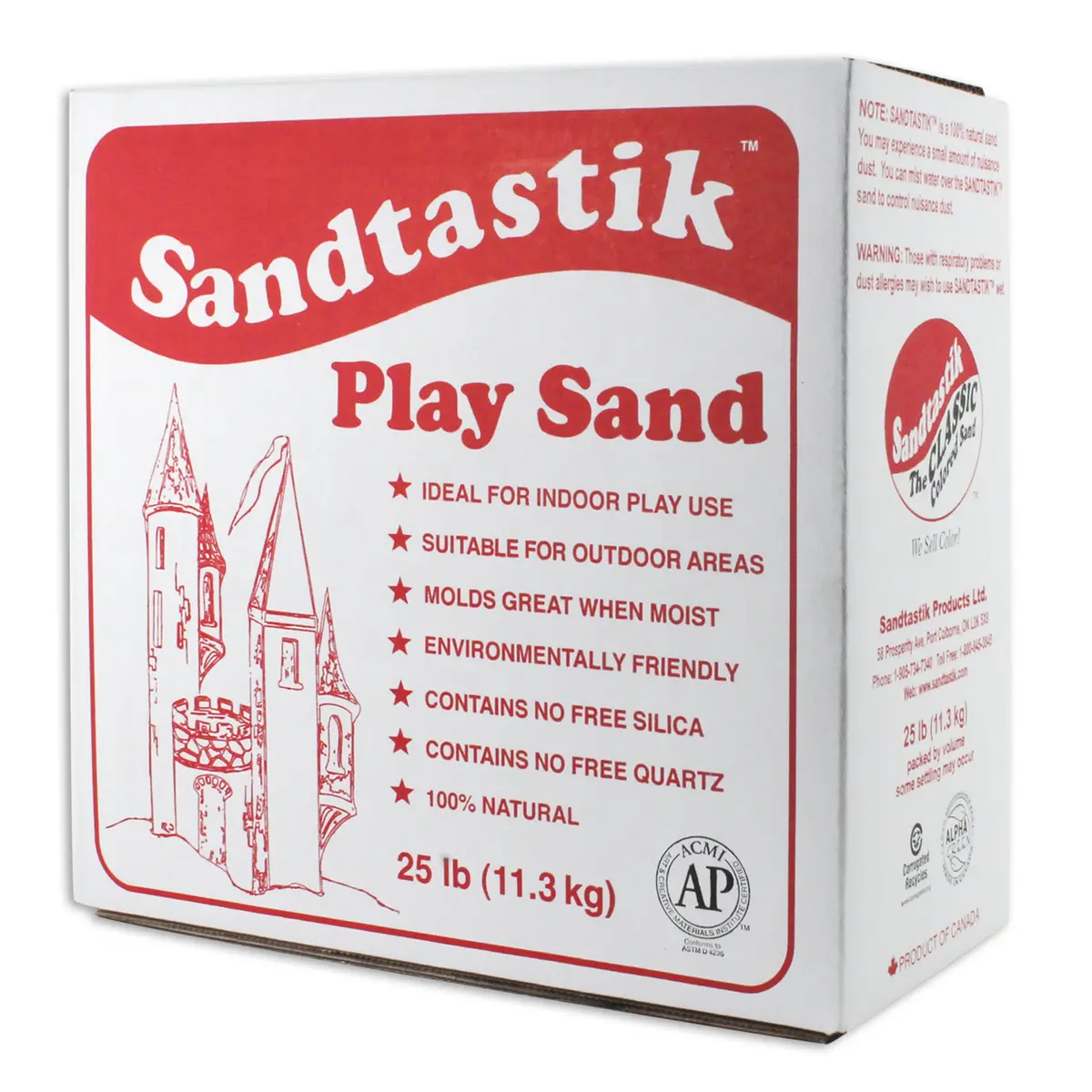 Sandtastik - Sparkling White Play Sand - 25 Lb Box 1