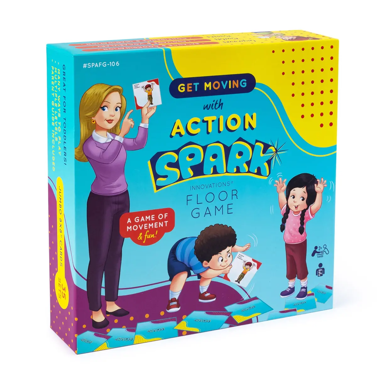 Spark Innovations Action Cards - Spark Floor Game - Colorful Verb Mastery 1