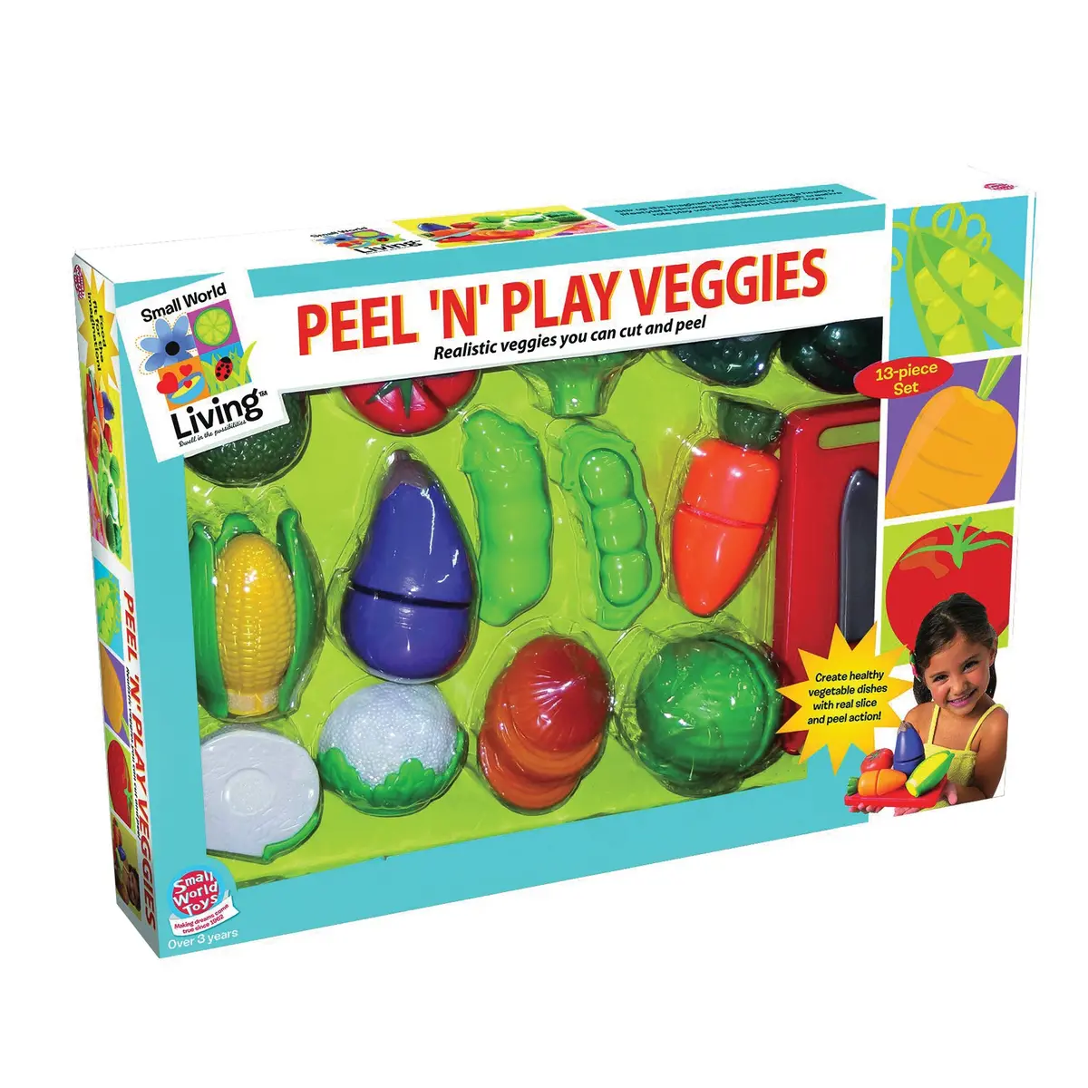 Small World Toys Peel 'N' Play Vegetable Set, 13 Pieces 1