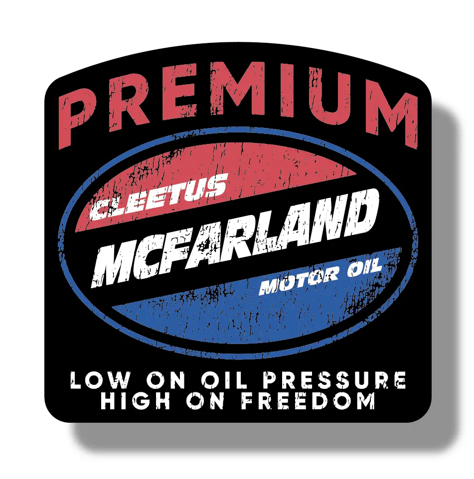 Cleetus Motor Oil Sticker (Black Or White) 1