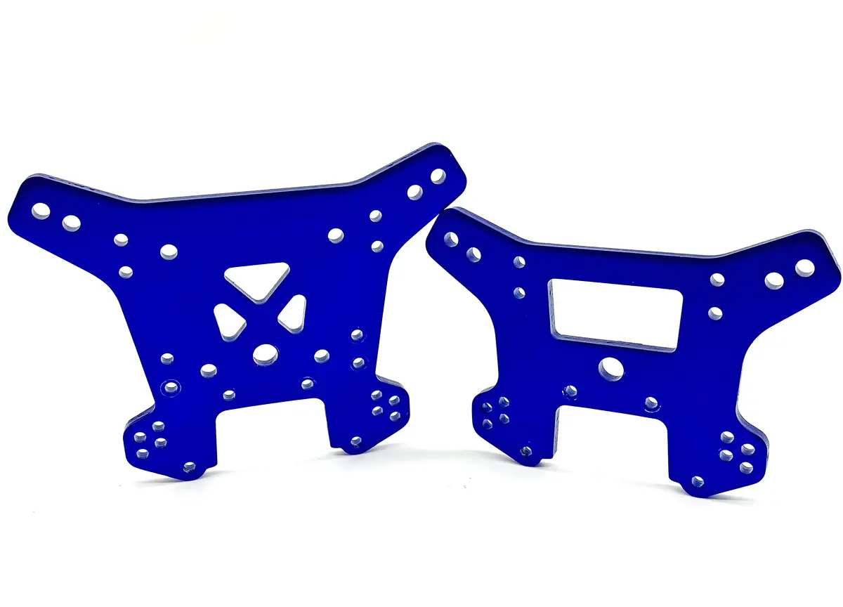 Fits Sledge - Towers (Front/Rear Shock Tower Aluminum Blue Anodized Traxxas 95096-4 1