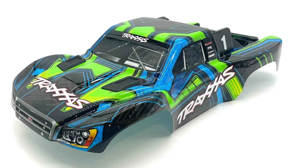 Fits Slash 4X4 Ultimate Clipless Body Shell (Green & Blue Cover Shell 68277-4 1