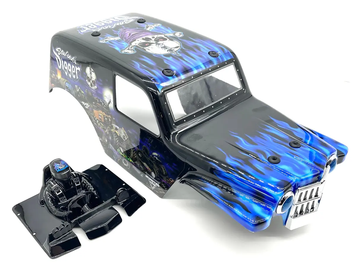 Losi Lmt Son Uva Digger Body Blue Shell Monster Truck  Los04021t2 1