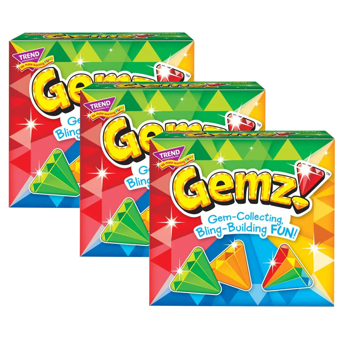 Trend Gemz! Three Corner Card Game, 3-Pack 1