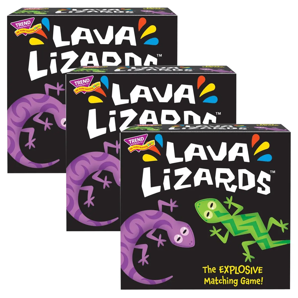 Trend Lava Lizards Three Corner Card Game, Trio Pack 1