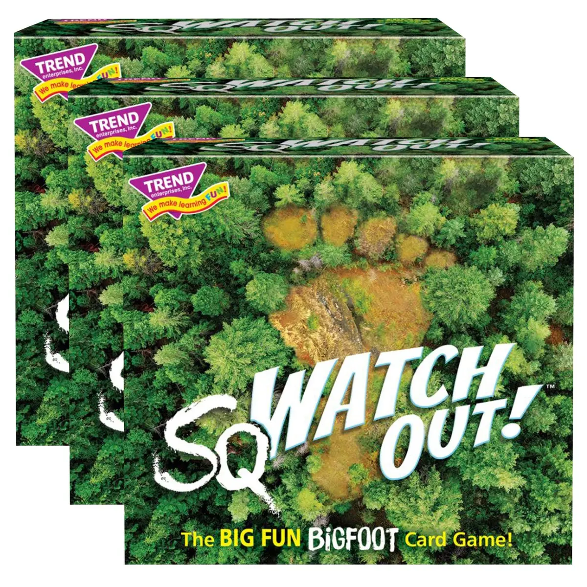 Trend Sqwatch Out! Three Corner Bigfoot Memory Card Game, Pack Of 3 1