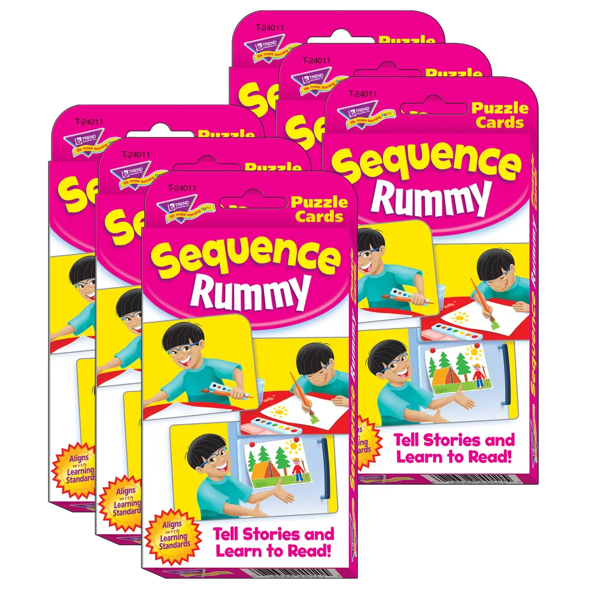 Trend Sequence Rummy Challenge Cards - Storytelling Mastery Set, 6 Packs 1