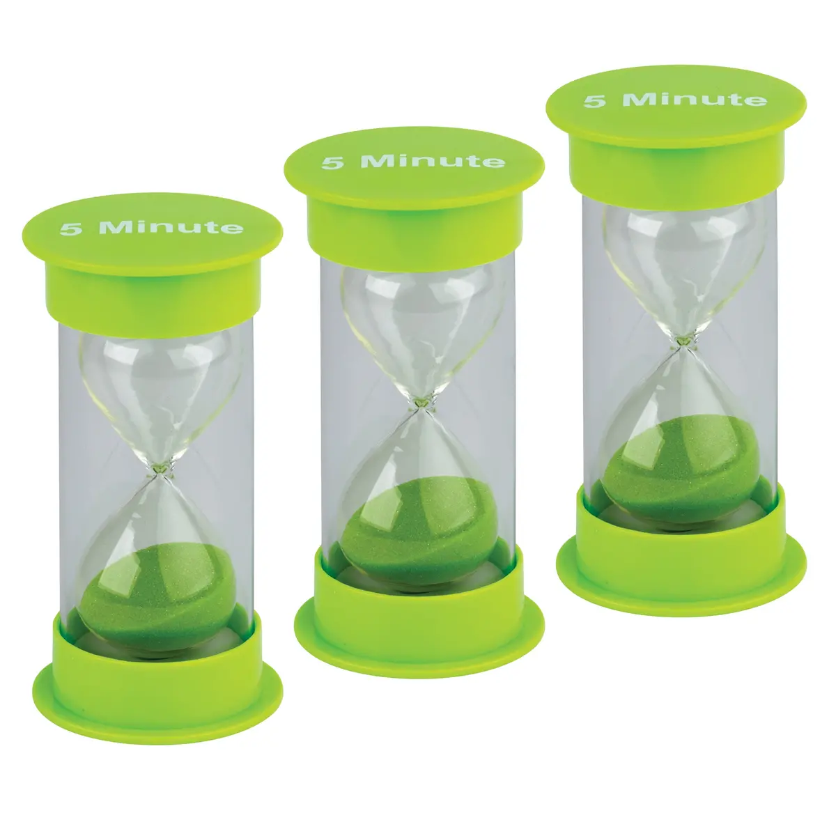 Teacher Created Resources 5-Minute Sand Timer Trio - Lime Green 1