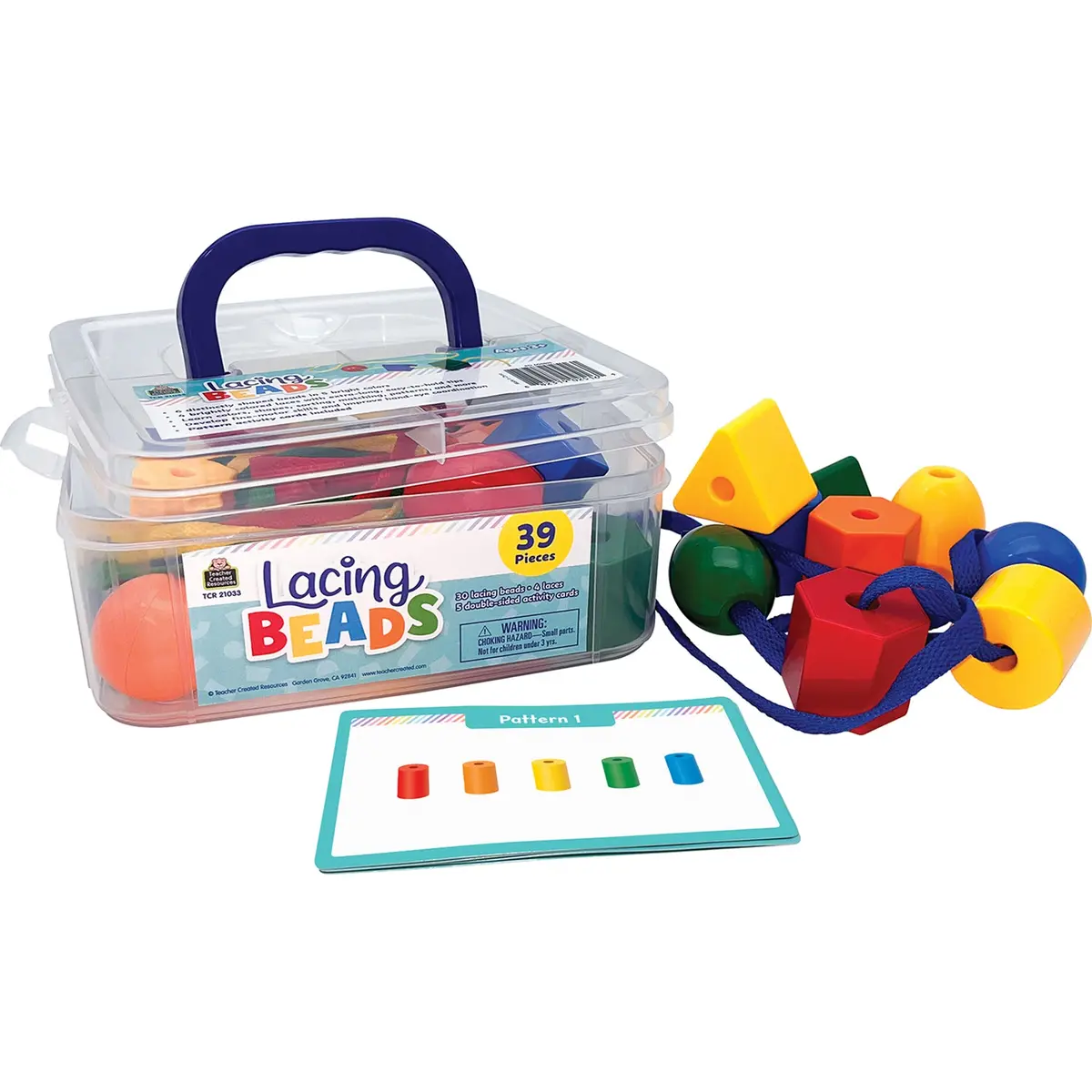 Teacher Created Resources Rainbow Lacing Beads Set 1