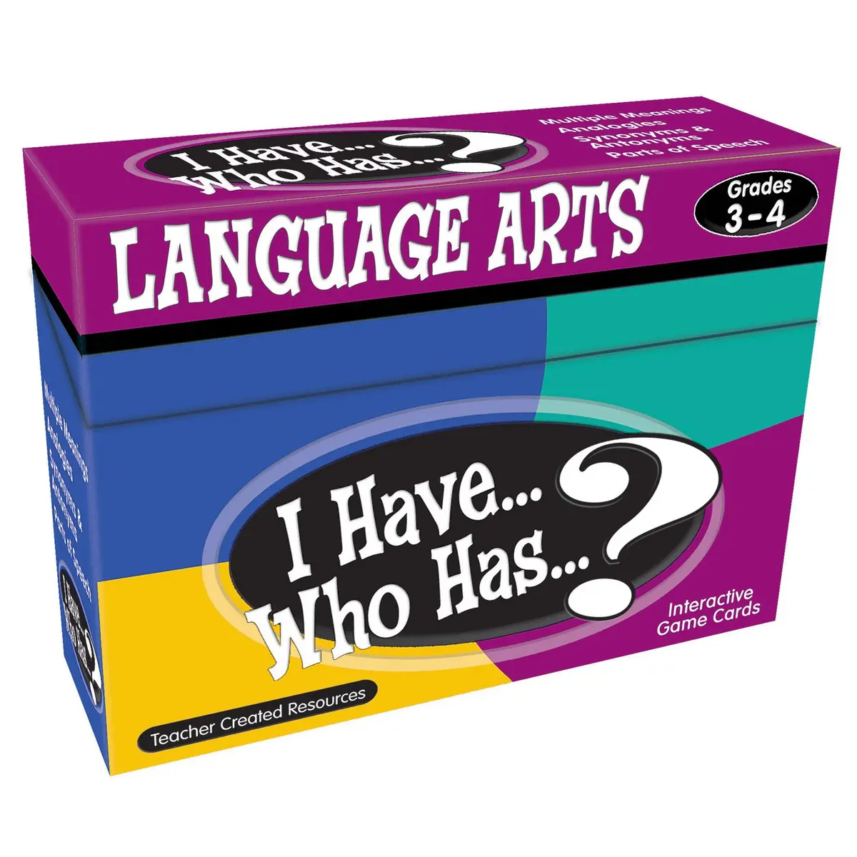 Teacher Created Resources I Have, Who Has Language Arts Game - Grades 3-4 1