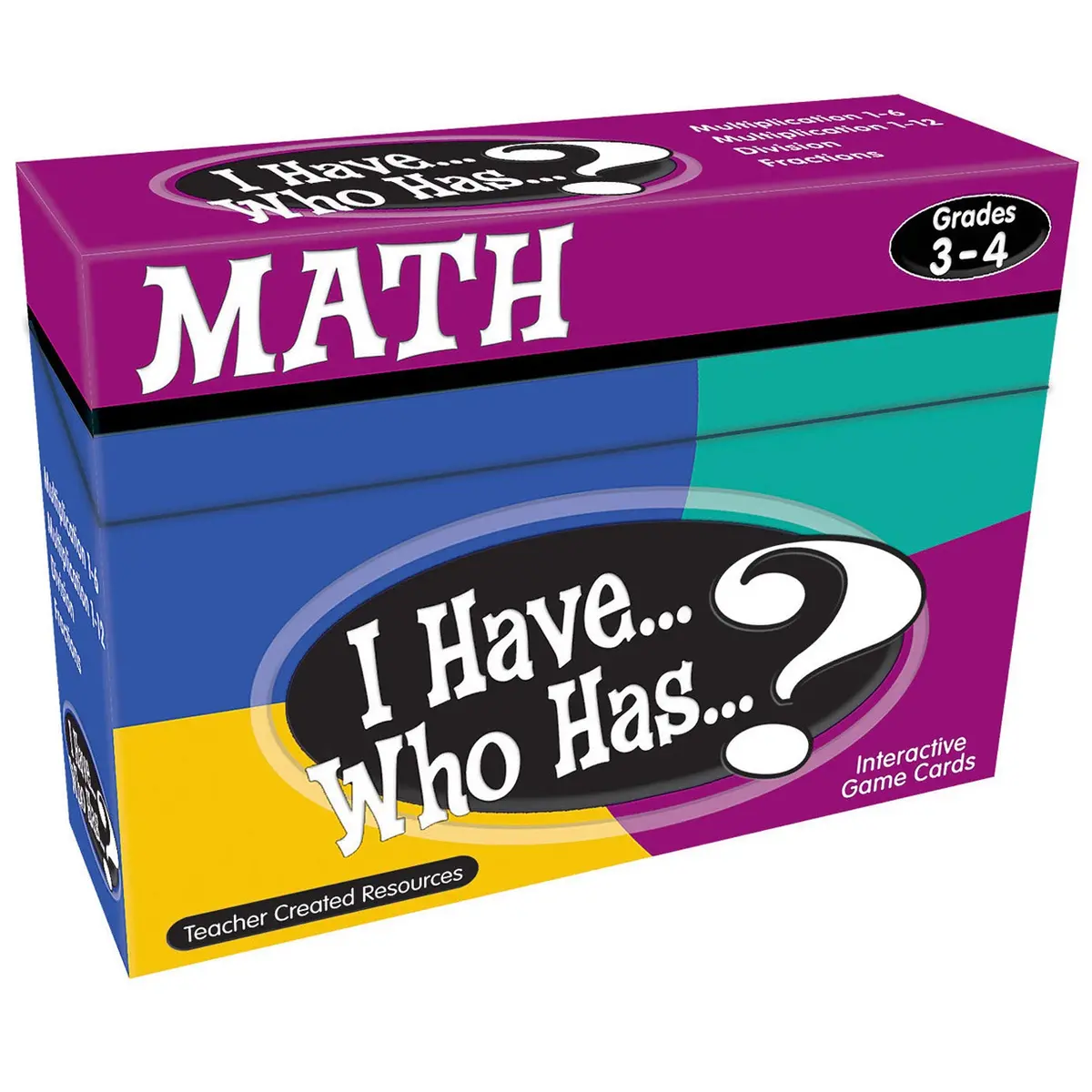 Teacher Created Resources I Have, Who Has Math Game For Grades 3-4 1