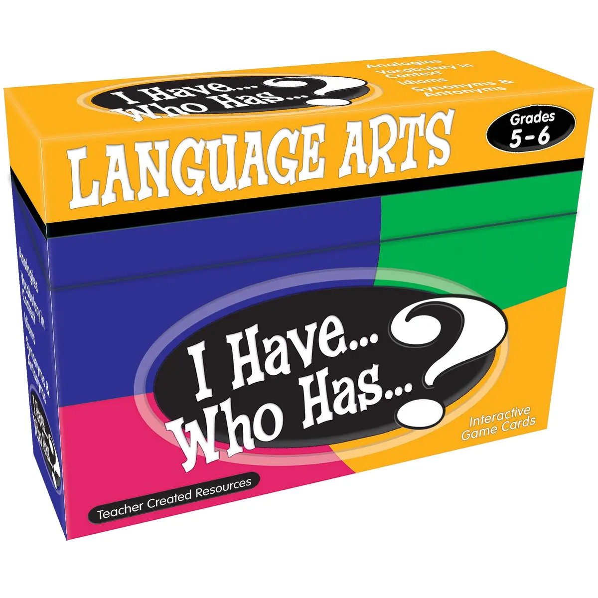 Teacher Created Resources I Have, Who Has Language Arts Game - Grades 5-6 1