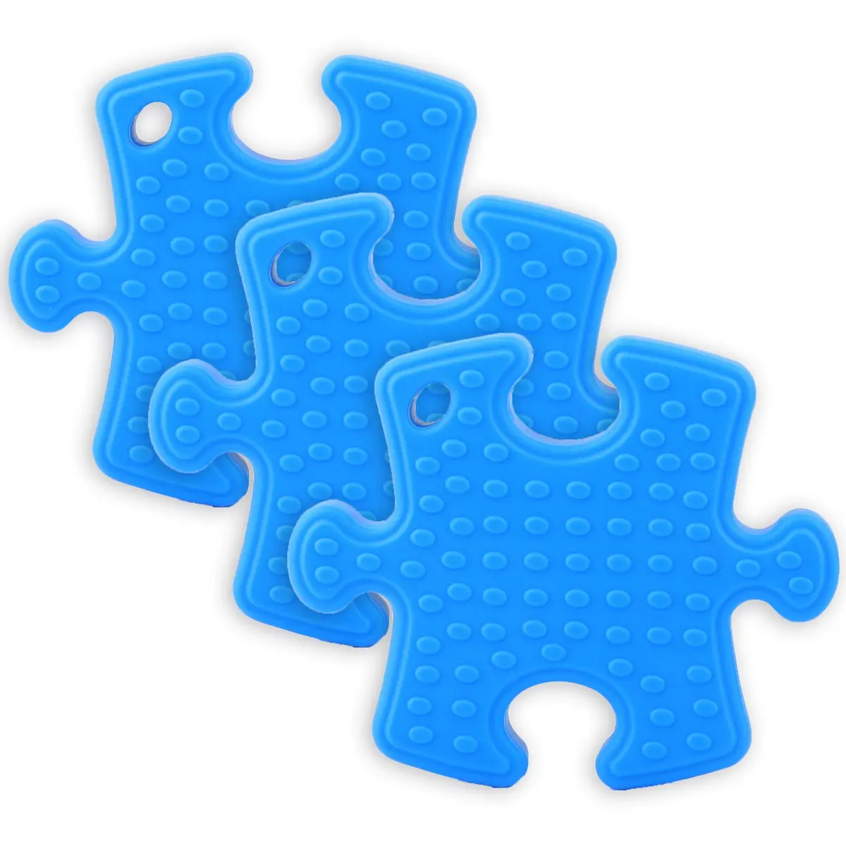 The Pencil Grip Puzzle Piece Silicone Teether Trio 1