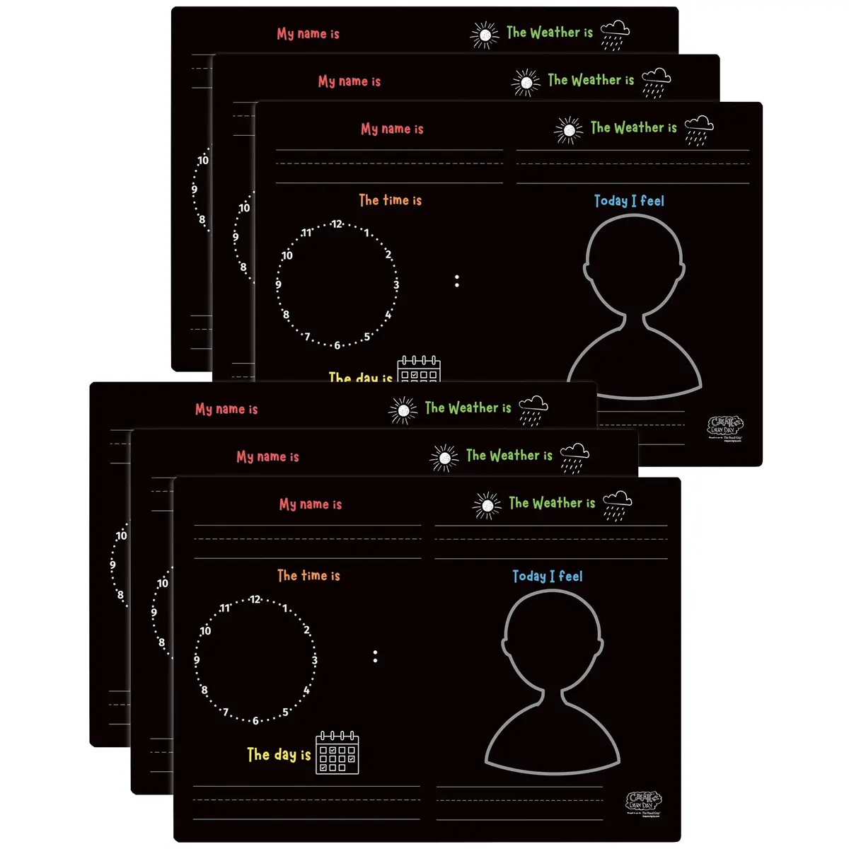 The Pencil Grip Activity Playmat - Reusable Drawing Mat - Pack Of 6 1