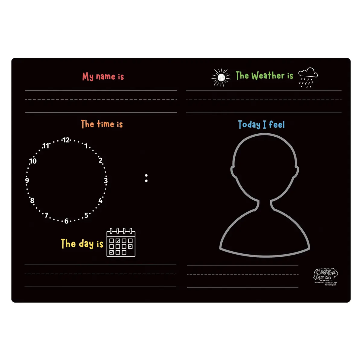 The Pencil Grip Activity Playmat - Reusable Drawing Mat - Pack Of 6 2