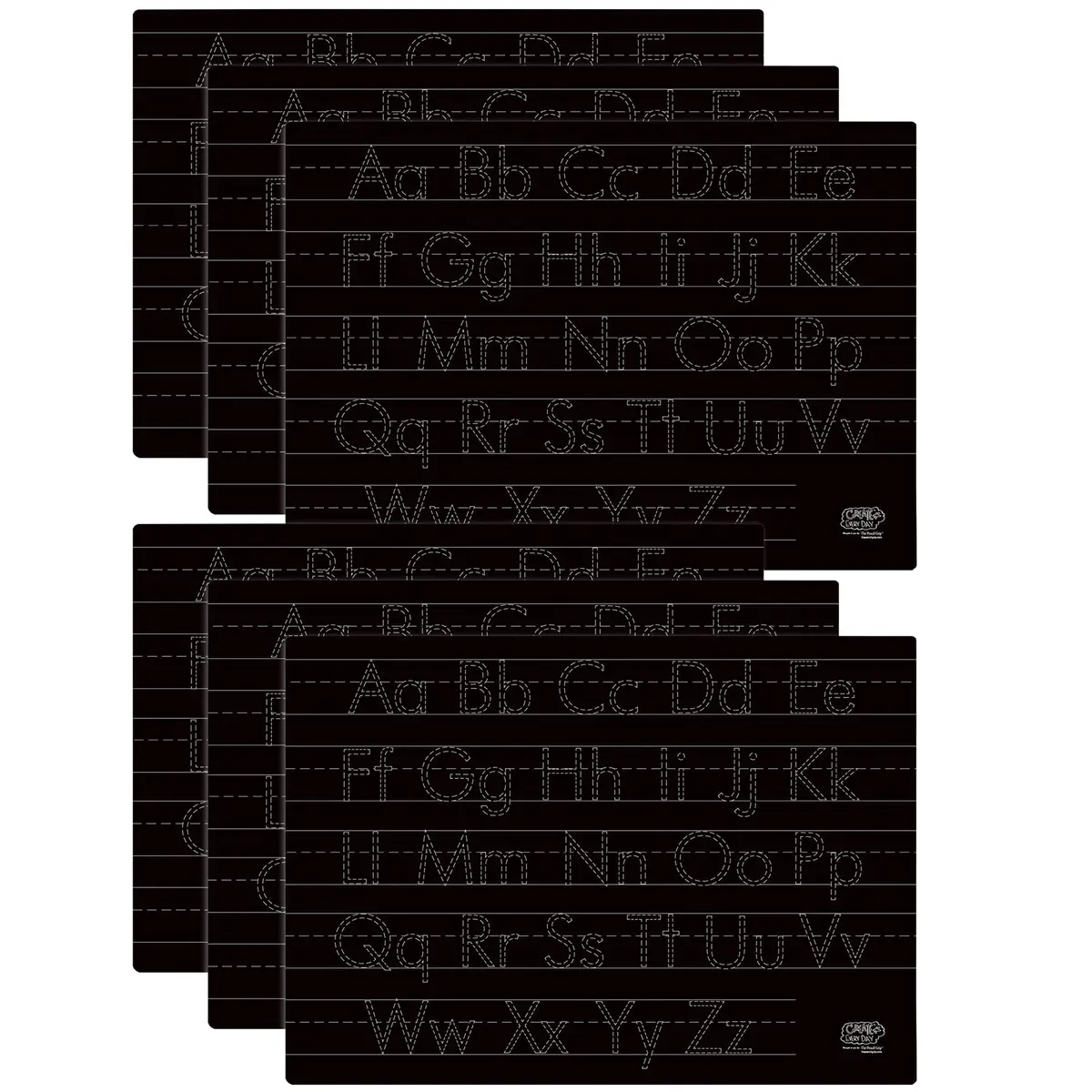 The Pencil Grip Two-Sided Letters Activity Playmat - Assorted Colors - Pack Of 6 1