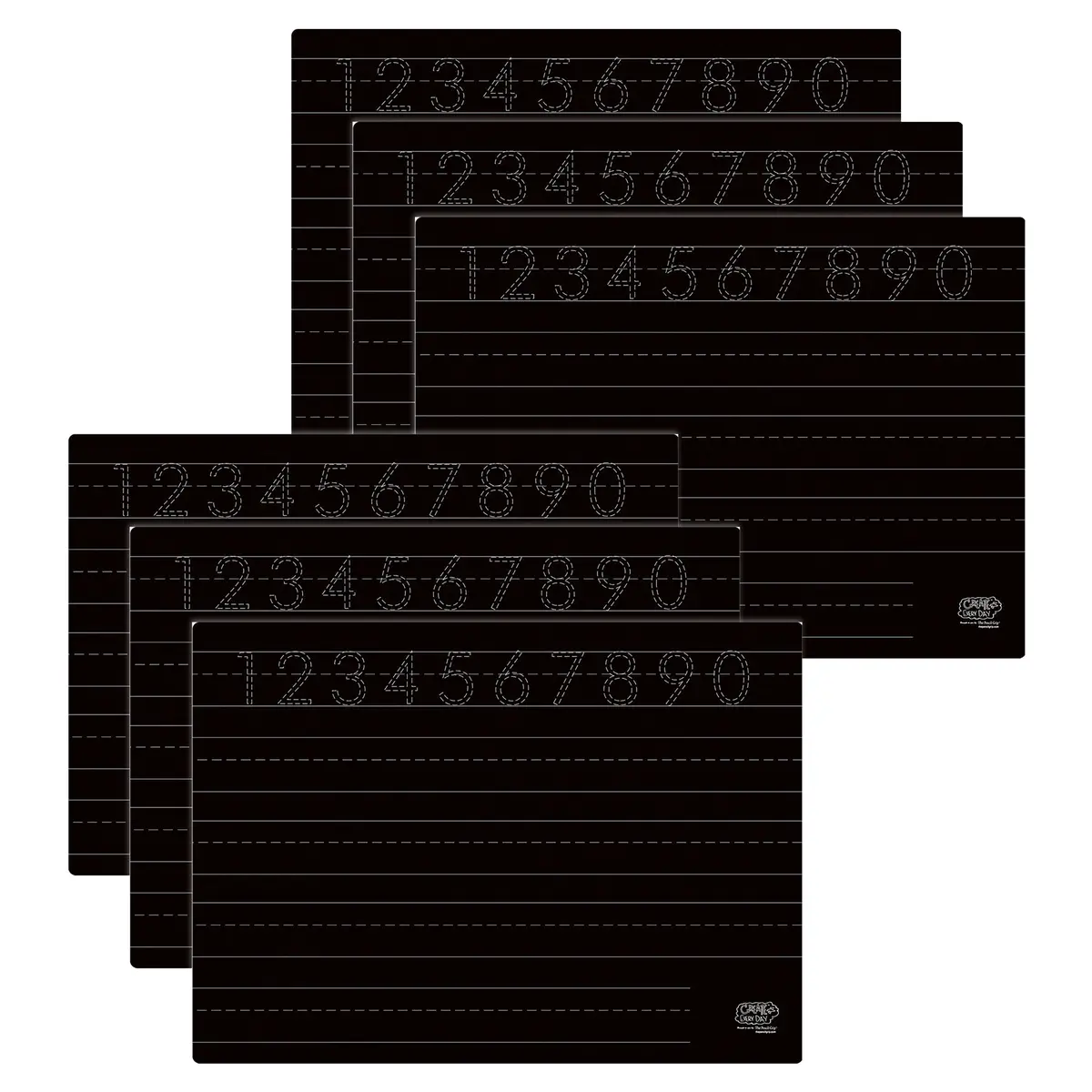 The Pencil Grip Double-Sided Activity Playmat - Numbers & Shapes, 6-Pack 1