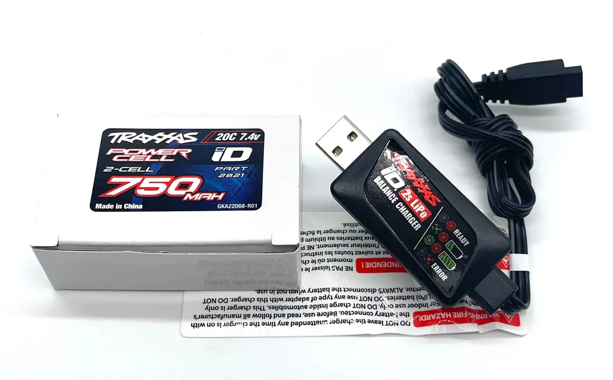 Fits Trx-4M K10 High Trail - Battery 2-Cell 750Mah Lipo & Charger Bronco Traxxas 97064-1 1