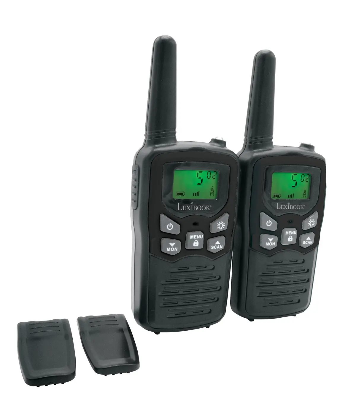 Lexibook Long-Range Digital Walkie Talkies With Flashlight - Outdoor Adventure Set 1