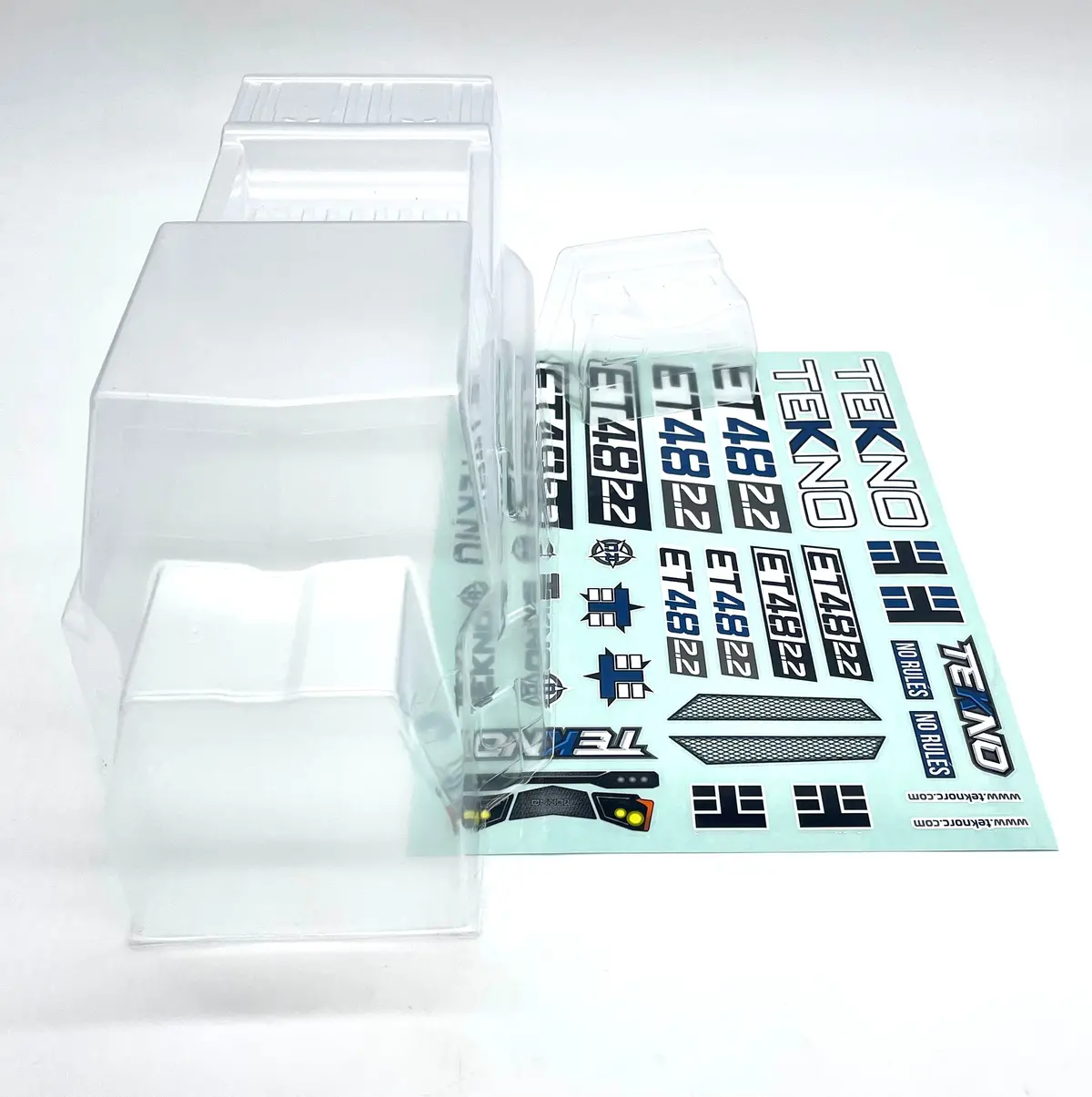 Tekno Et48 2.2 Clear Body Shell Cover & Window Mask (Tkr9645b)  Tkr9605 1