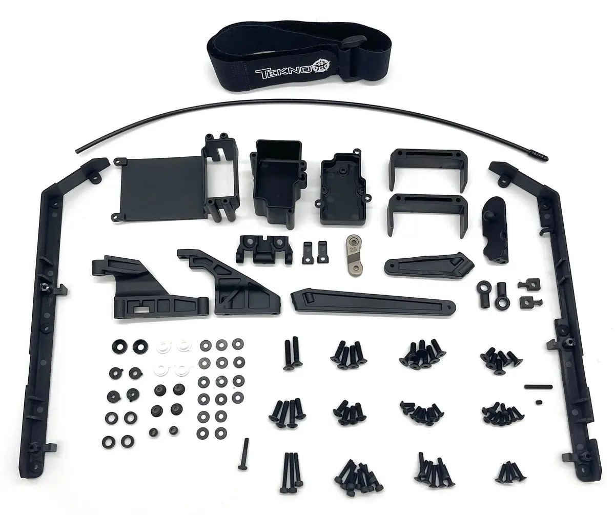 Tekno Et48 2.2 Plastic Set (Bags J, K & N) Mud Guards, Servo Mount, Esc Tray, Rx Box Tkr9605 1