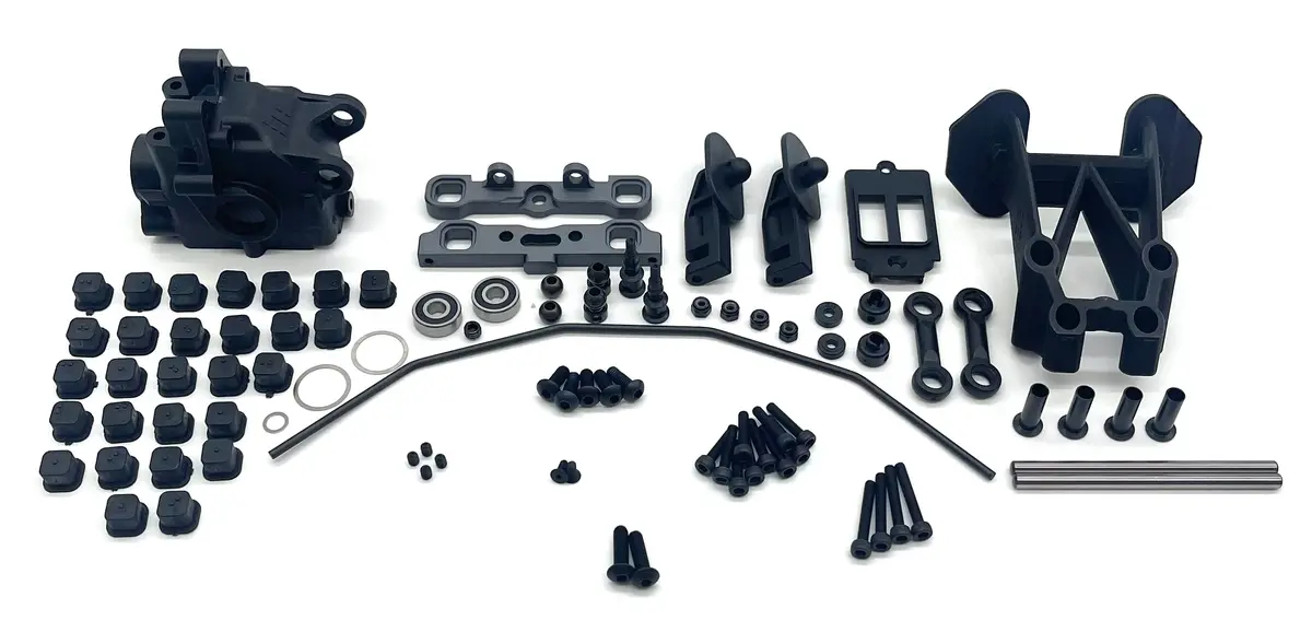 Tekno Nt48 2.2 Rear Suspension (Bag E&F) (Sway Bar, Gear Box, Hinge Pin Braces, Pins Tkr9401 1