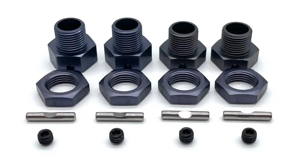 Tekno Nt48 2.2 Wheel Hubs Hubs, Nuts, Pins And Set Screws (Set Of 4) Tkr9401 1