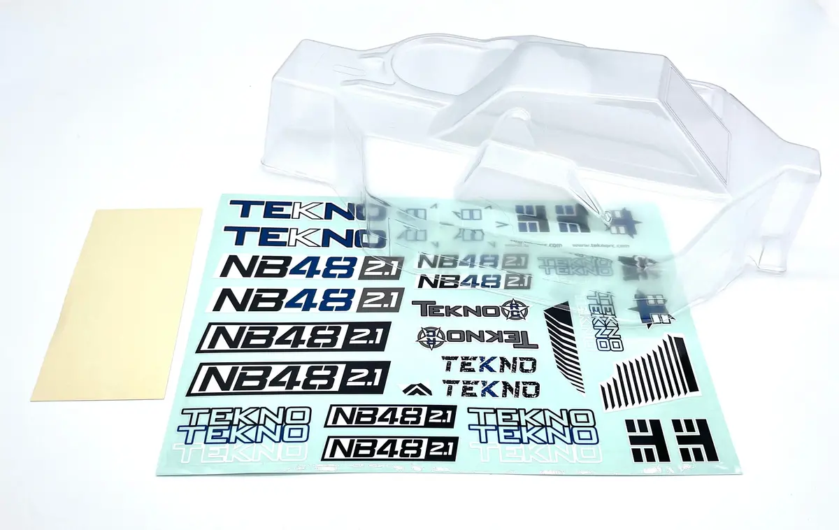 Tekno Nb48 2.2 Nitro Clear Body Shell Cover & Window Mask (Tkr9345b) Tkr9305 1