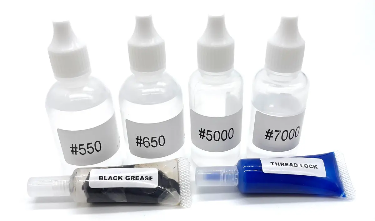 Tekno Nb48 2.2 Nitro Lubricant Set, Shock Oils (4 Weights, Grease And Threadlock Tkr9305 1