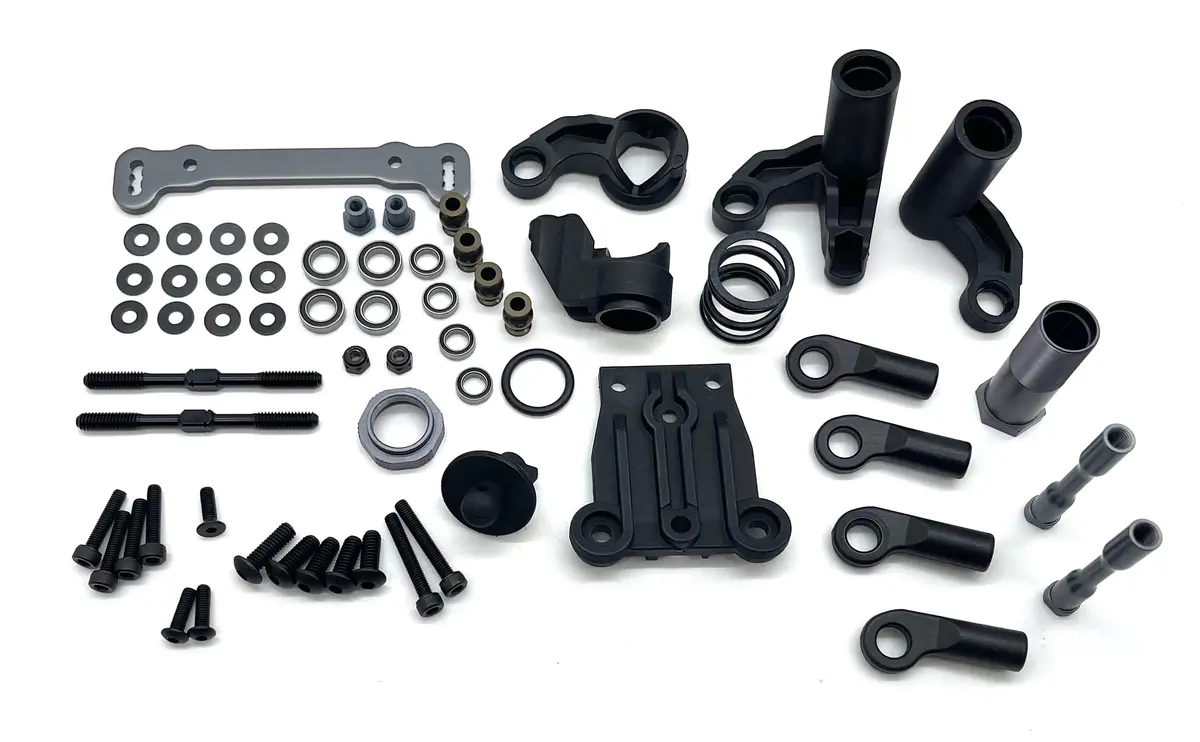 Tekno Eb48 Steering Set (Bags I&O) (Bell Crank, Servo Saver, Ackerman Plate Tkr9003 1