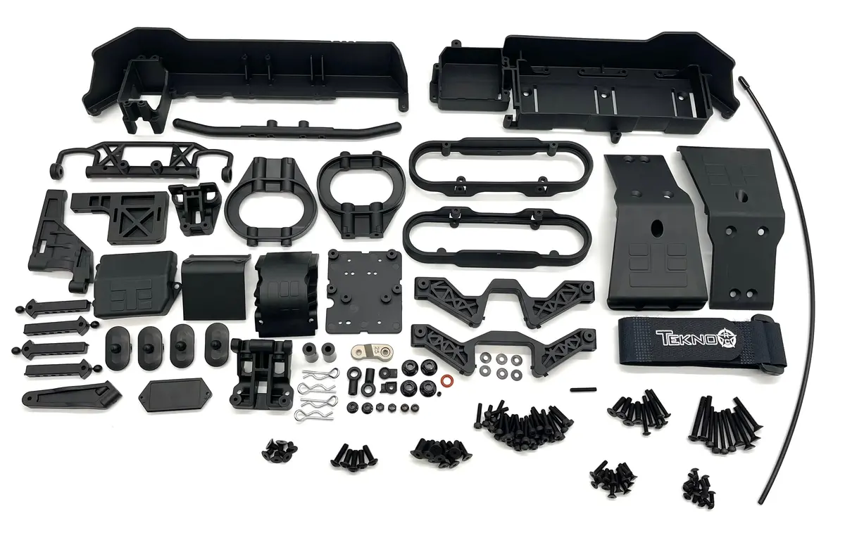 Tekno Sct410 2.0 Plastic Set (Servo Mount, Esc Tray, Rx Box, Mud Guard, Braces) Tkr9500 1