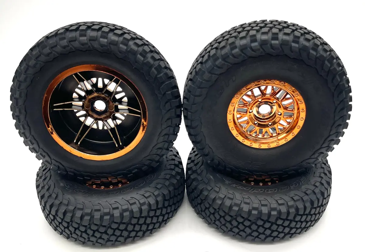 Losi 8Ight-X Super Lasernut - Wheels & Tires (Front/Rear Beadlock, Copper Rim  Los04019 1