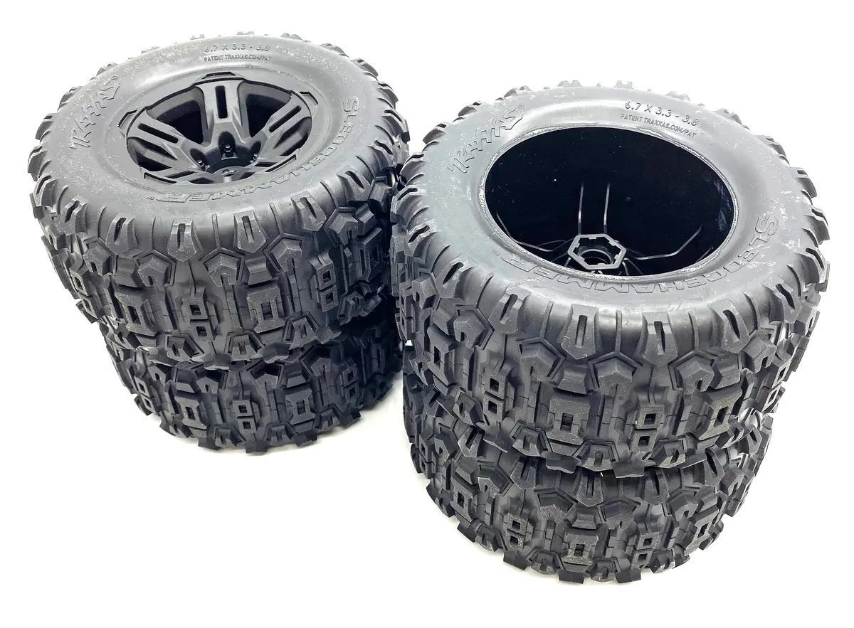 Fits Sledge - Tires & Wheels (3.8" Black Wheels, Sledgehammer® Tires, Foam Inserts) 95076-4 1