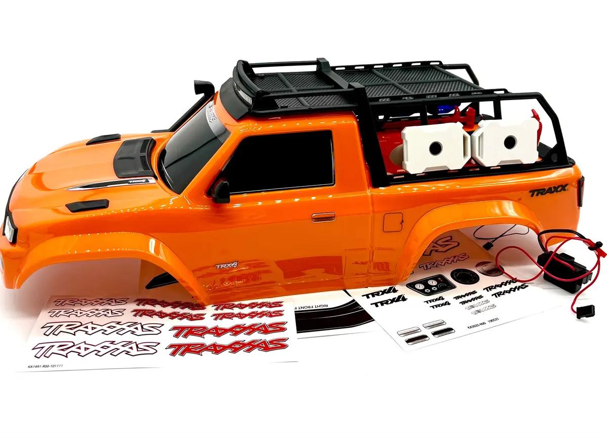 Trx-4 Traxx - Body Cover, Orange (Shell Factory *Clipless* Painted 82034-4 1